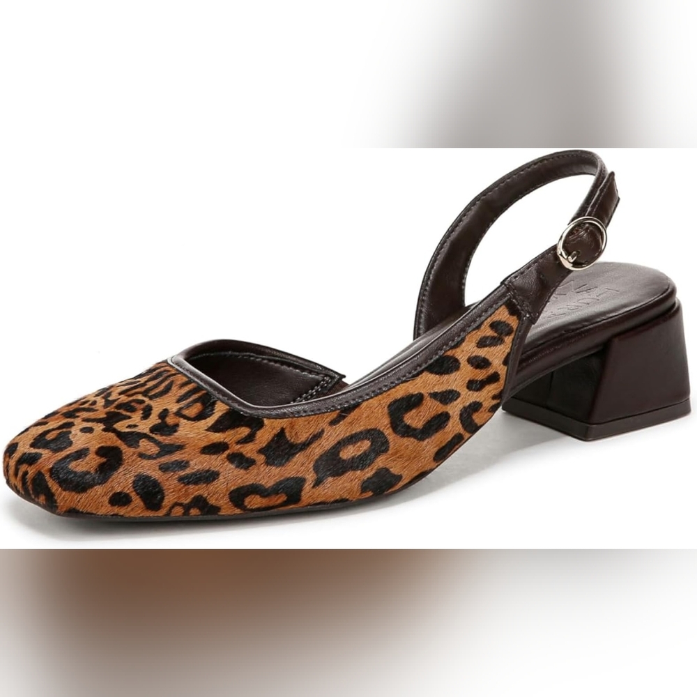 Naturalizer Leopard Print Slingback Block Heels - image 1